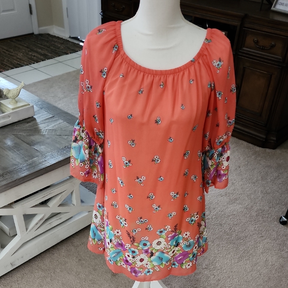 Rachal Kate Floral Coral Dress
